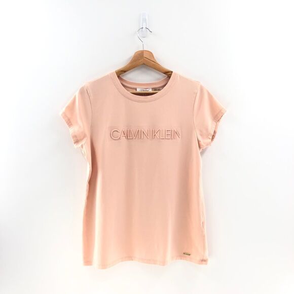 ‎Calvin Klein Short-Sleeve T-Shirt Blush M - Picture 1 of 6